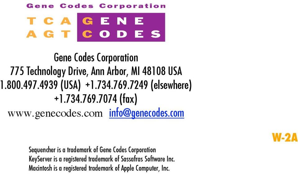 com info@genecodes.