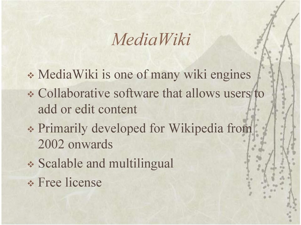 edit content Primarily developed for Wikipedia