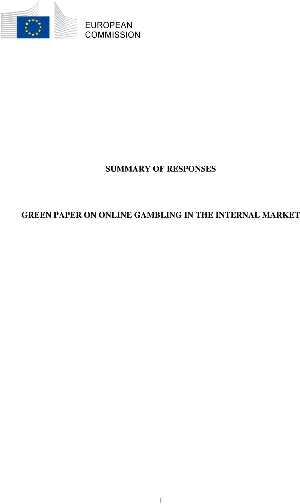GREEN PAPER ON ONLINE