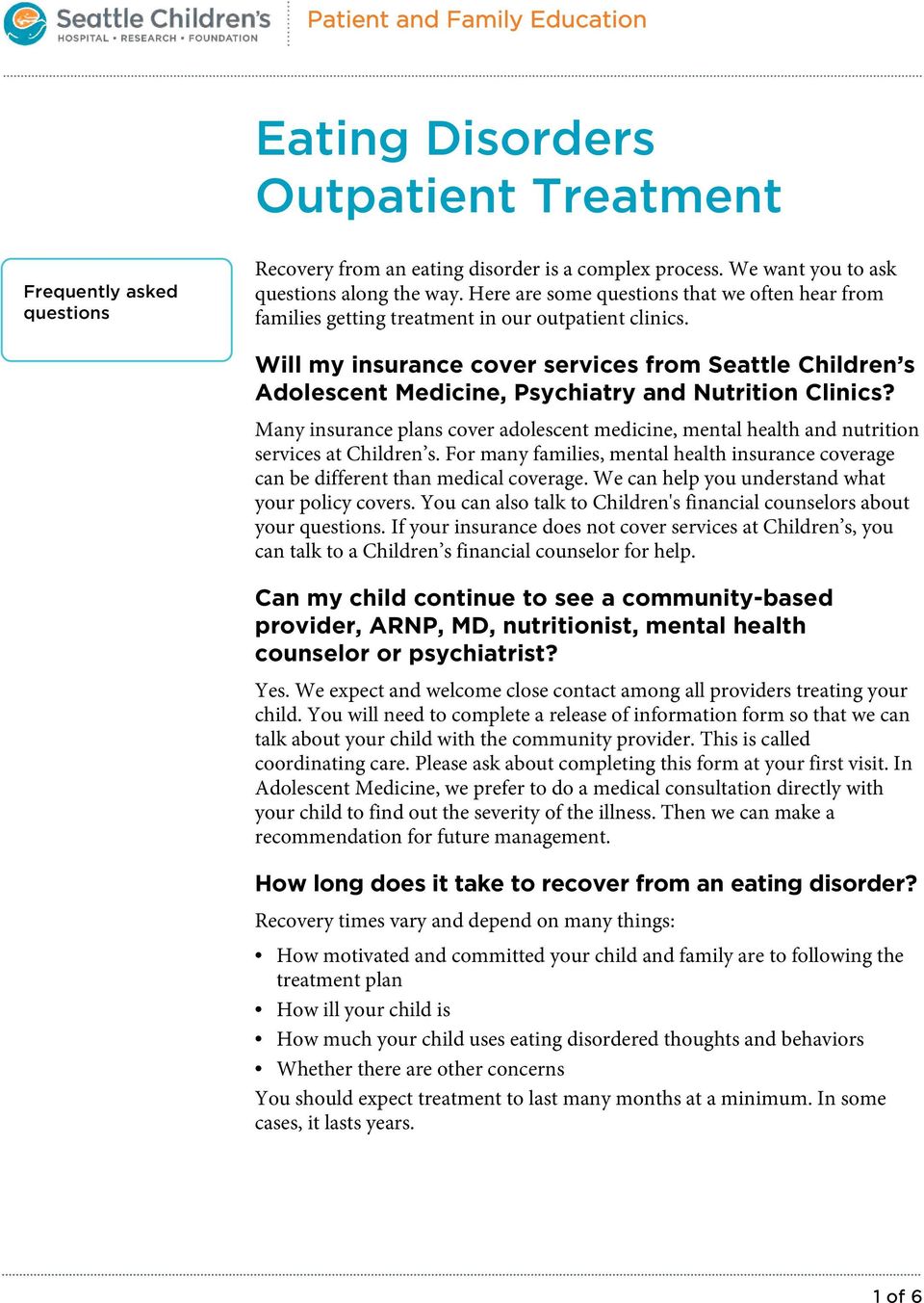 Will my insurance cover services from Seattle Children s Adolescent Medicine, Psychiatry and Nutrition Clinics?