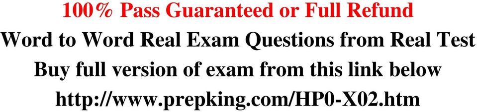 Test Buy full version of exam from this