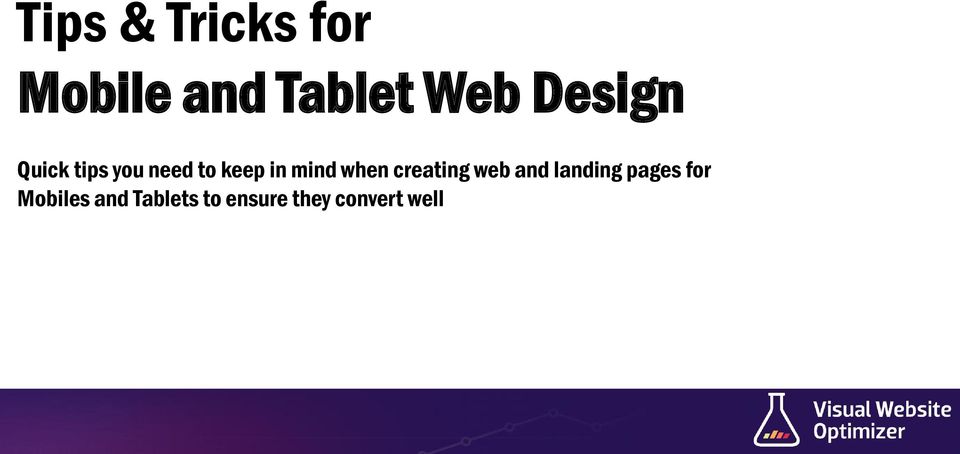 when creating web and landing pages for