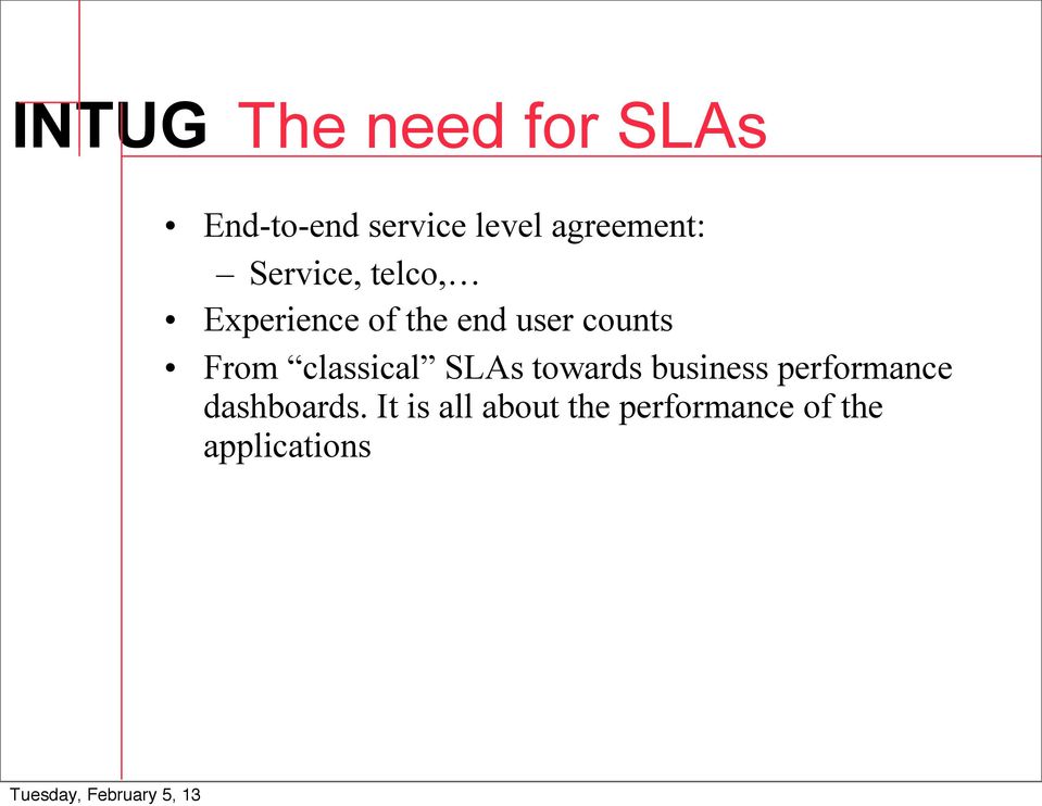 counts From classical SLAs towards business performance