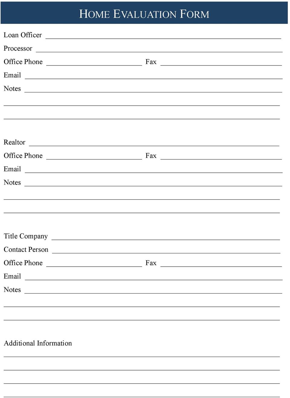 Phone Fax Email Notes Title Company Contact