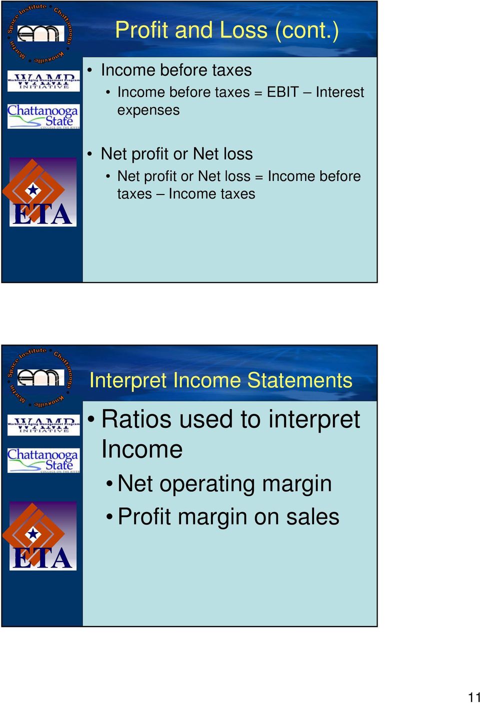 Net profit or Net loss Net profit or Net loss = Income before taxes
