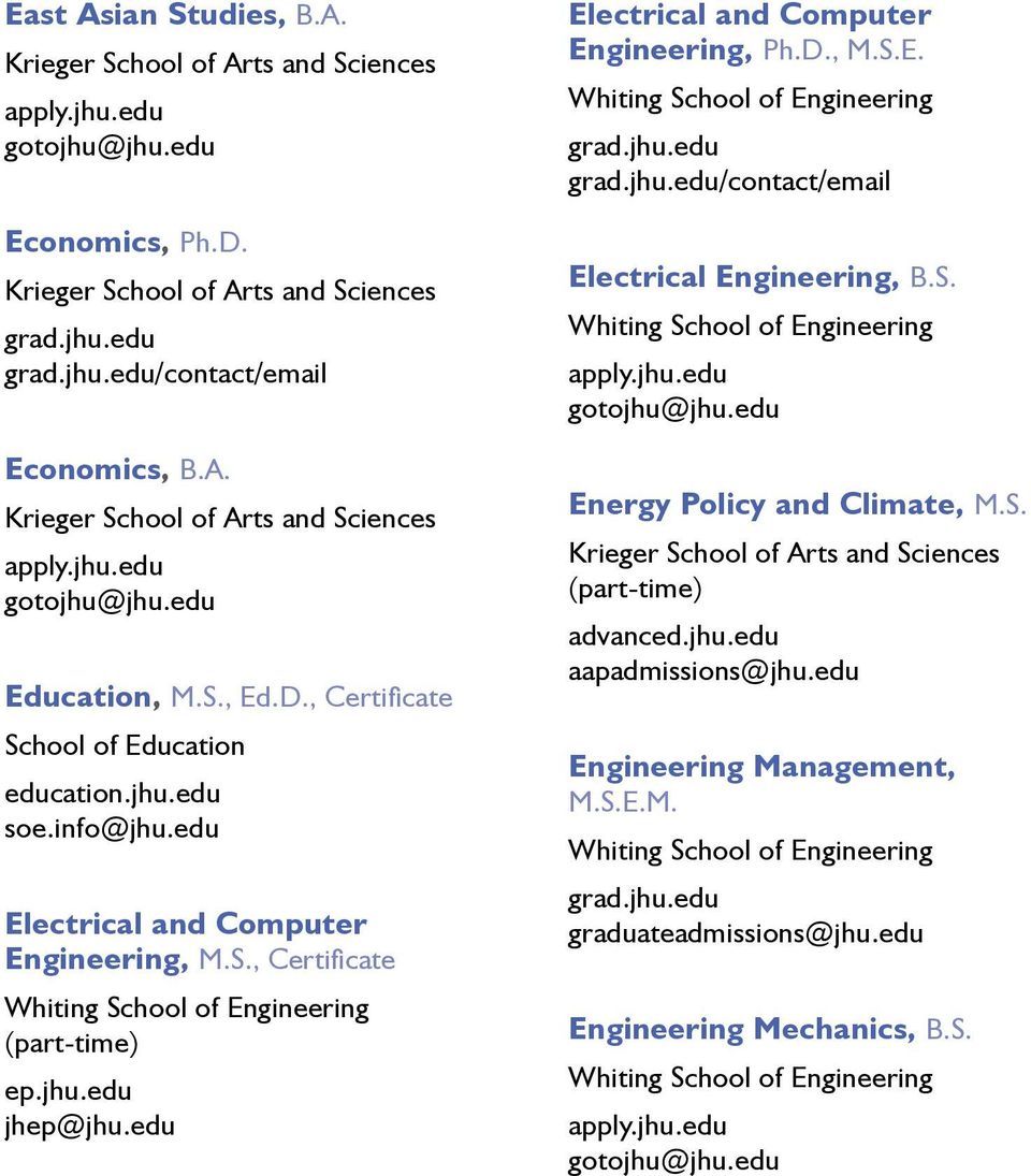 , Certificate Electrical and Computer Engineering, Ph.D., M.S.E. /contact/email Electrical Engineering, B.S. Energy Policy and Climate, M.