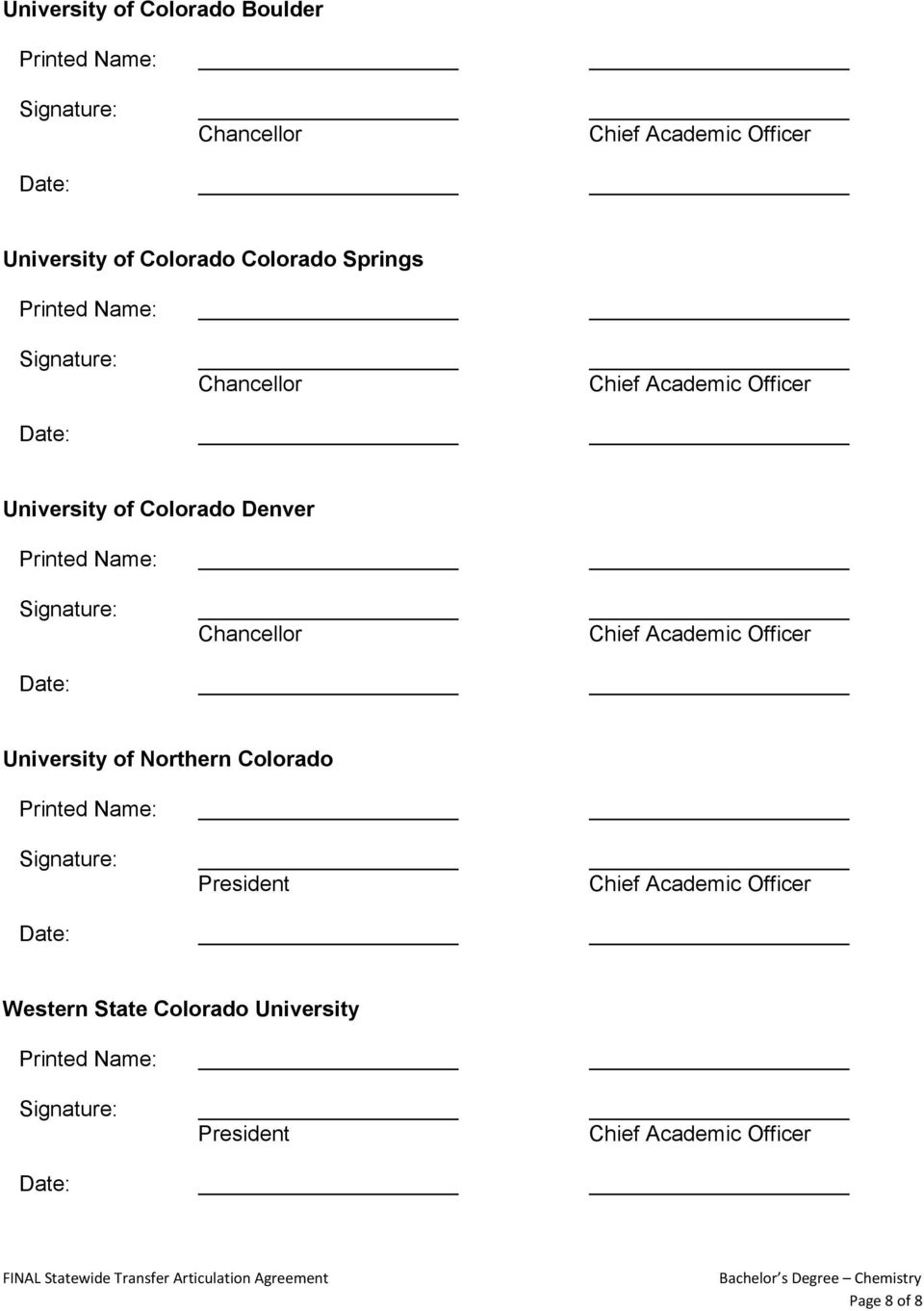 of Colorado Denver Chancellor University of Northern