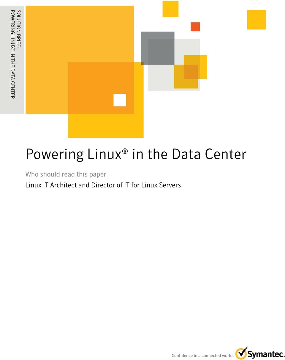 Linux in the Data Center Who should read this paper