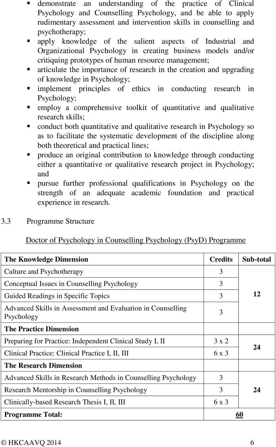 research in the creation and upgrading of knowledge in Psychology; implement principles of ethics in conducting research in Psychology; employ a comprehensive toolkit of quantitative and qualitative