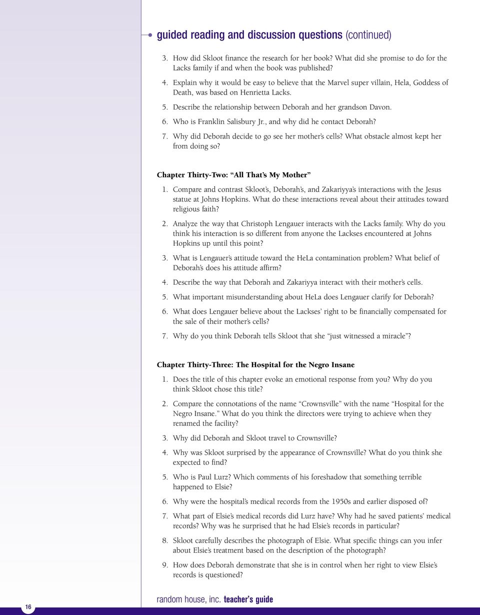 The Immortal Life Of Henrietta Lacks PDF Free Download