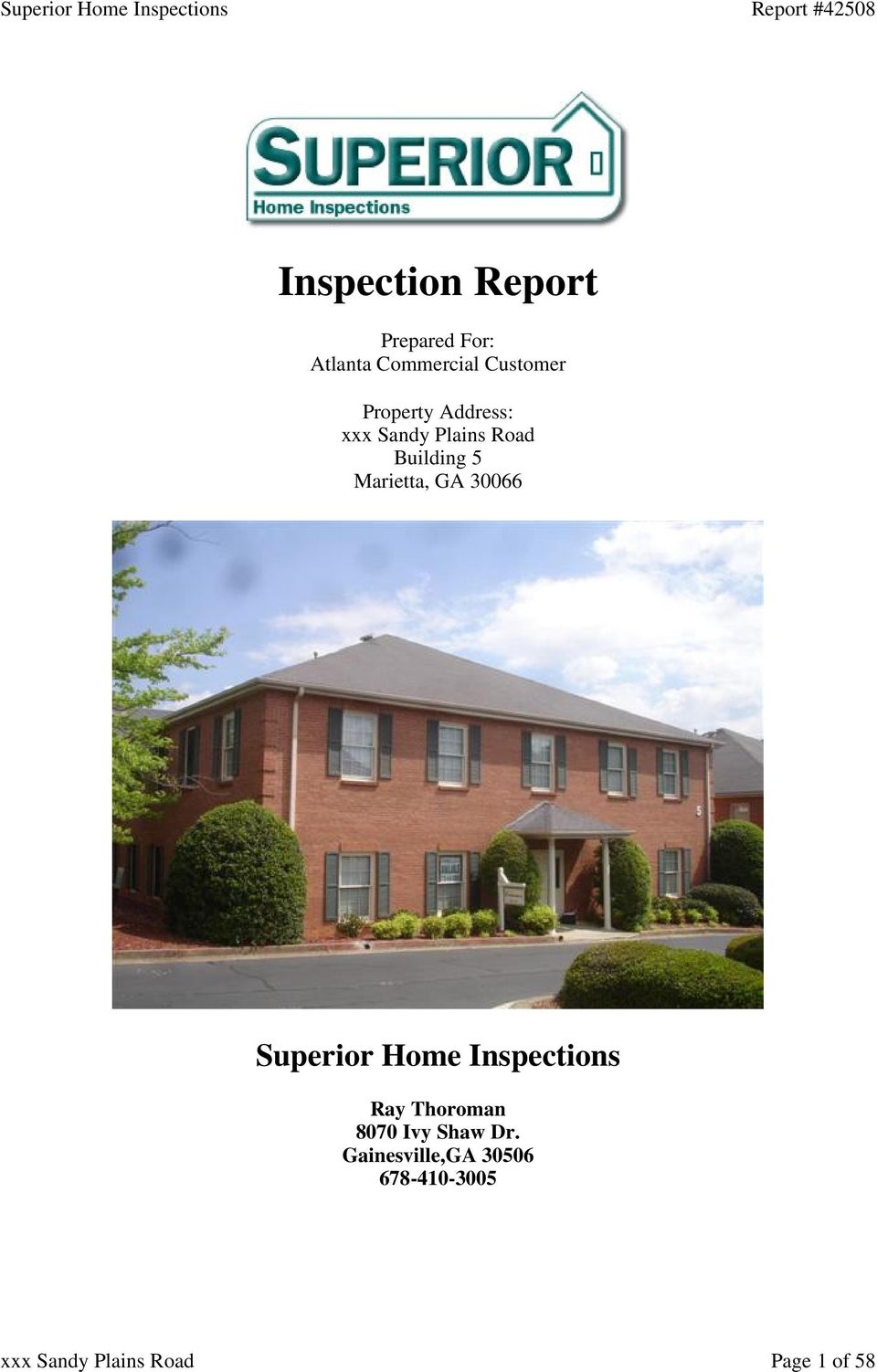 Marietta, GA 30066 Superior Home Inspections Ray