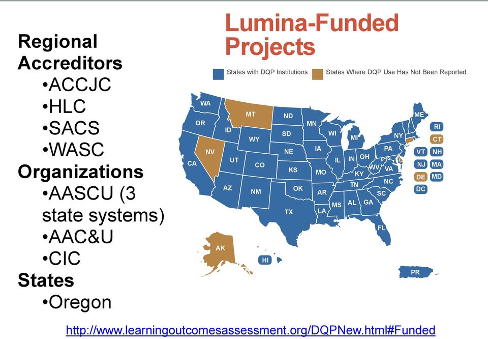NILOA is working with Lumina Foundation for Education to better Lumina-Funded Projects understand the utility of the DQP as a framework for assessing and advancing student learning.