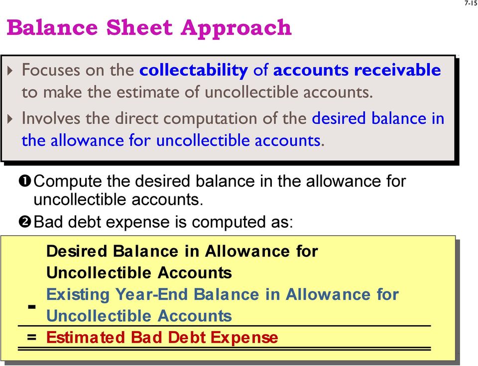 Compute the desired balance in the allowance for uncollectible accounts.