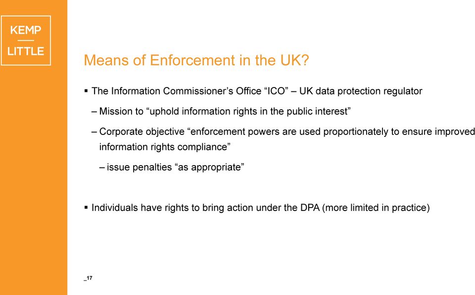 information rights in the public interest Corporate objective enforcement powers are used