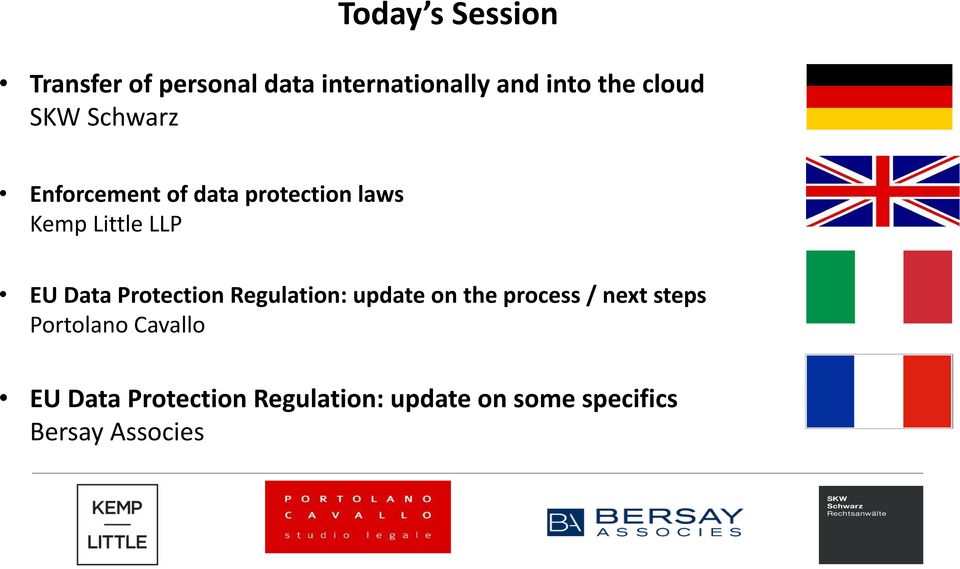 Data Protection Regulation: update on the process / next steps Portolano