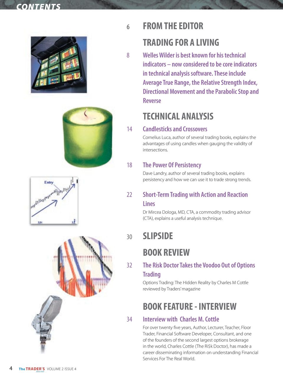 several trading books, explains the advantages of using candles when gauging the validity of intersections.