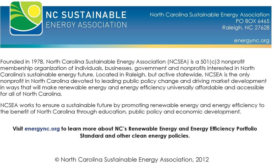 Carolina's sustainable energy future.