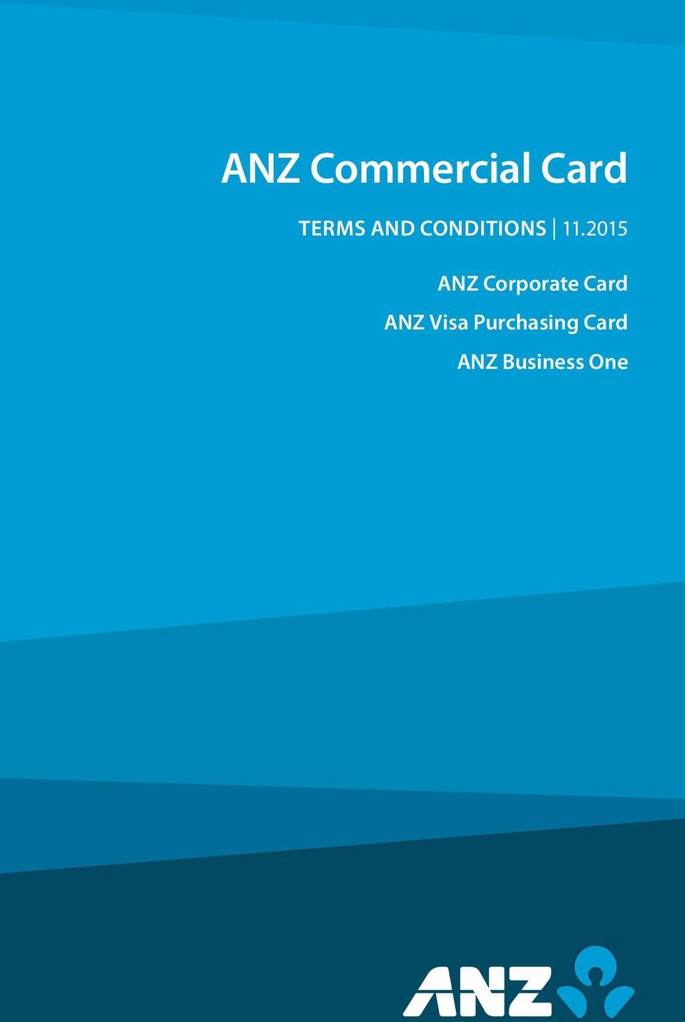 2015 ANZ Corporate Card ANZ