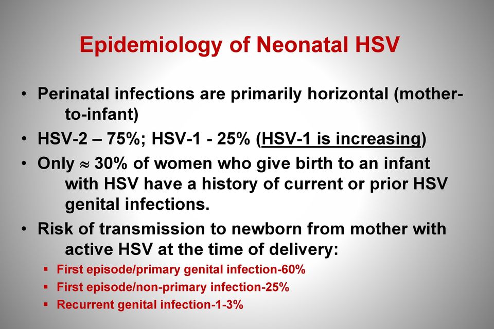 or prior HSV genital infections.