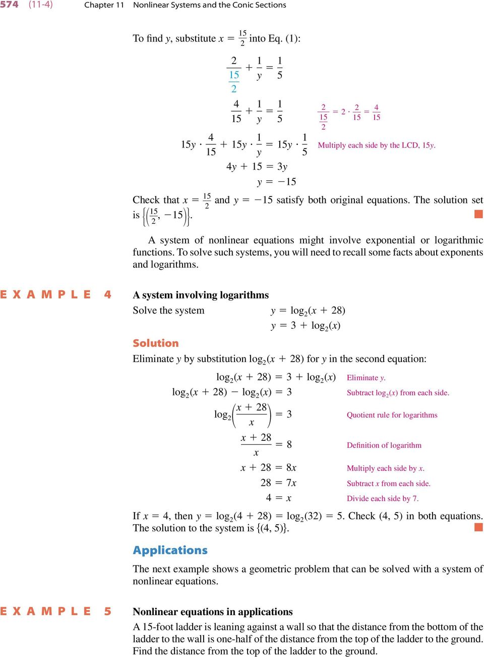 To solve such systems, you will need to recall some facts about exponents and logarithms.