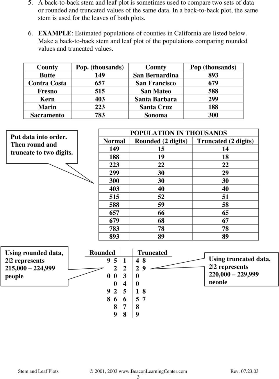 Stem and Leaf Plots Examples - PDF Free Download Pertaining To Stem And Leaf Plots Worksheet