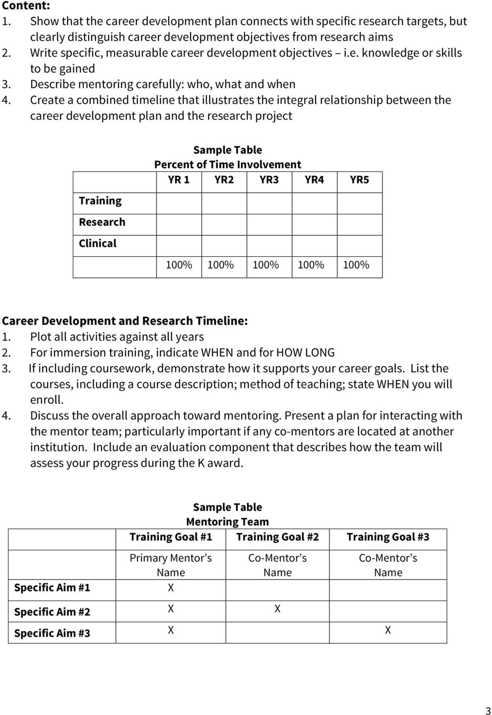 Career Development Plan & Research Strategy Template - PDF Free