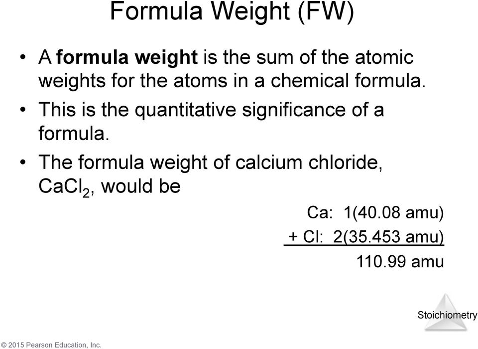 This is the quantitative significance of a formula.
