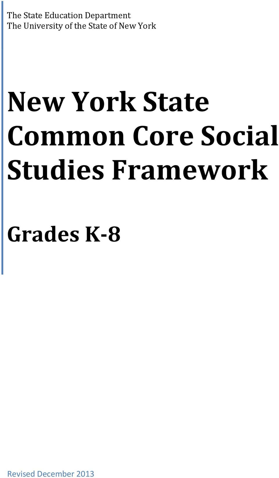 New York State Common Core Social