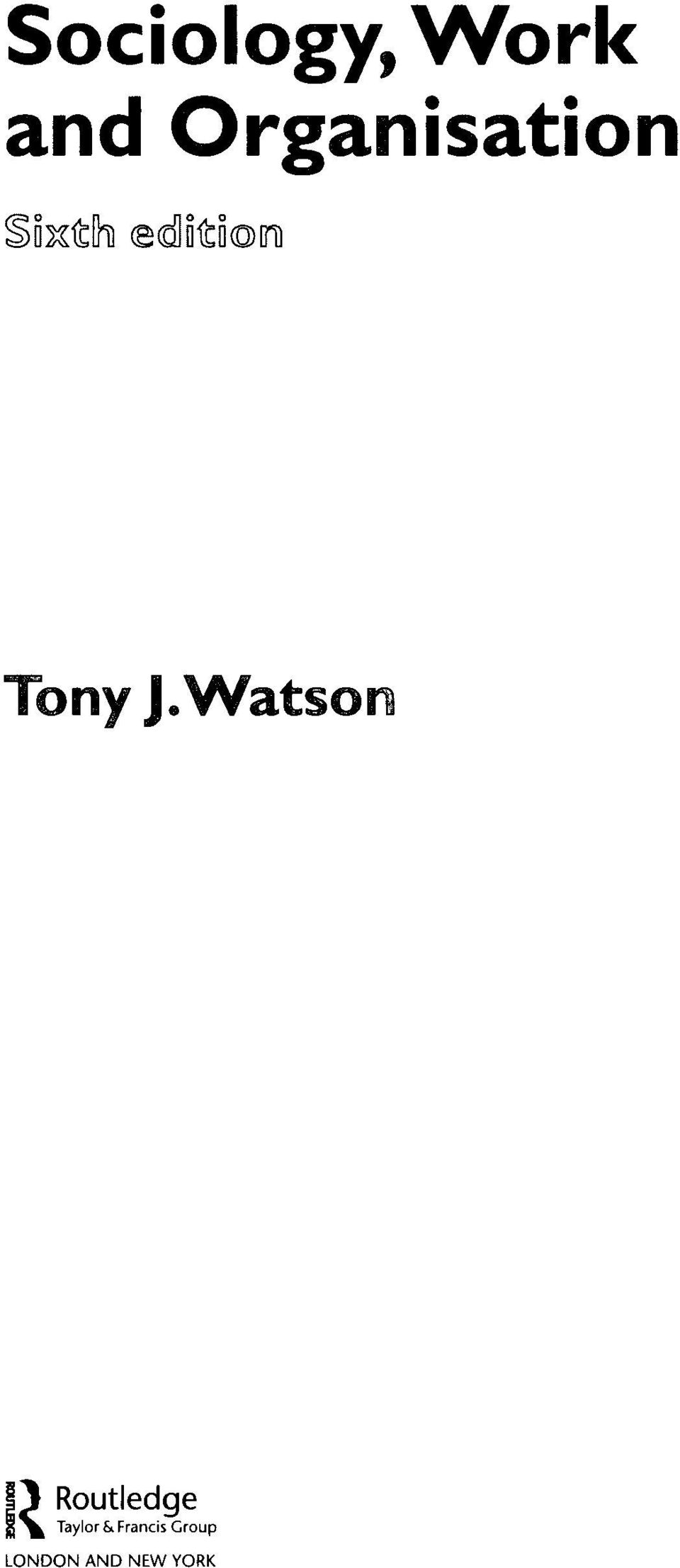 Watson Routledge Taylor