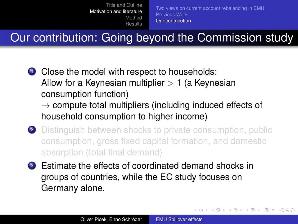 household consumption to higher income) 2 Distinguish between shocks to private consumption, public consumption, gross fixed capital formation, and