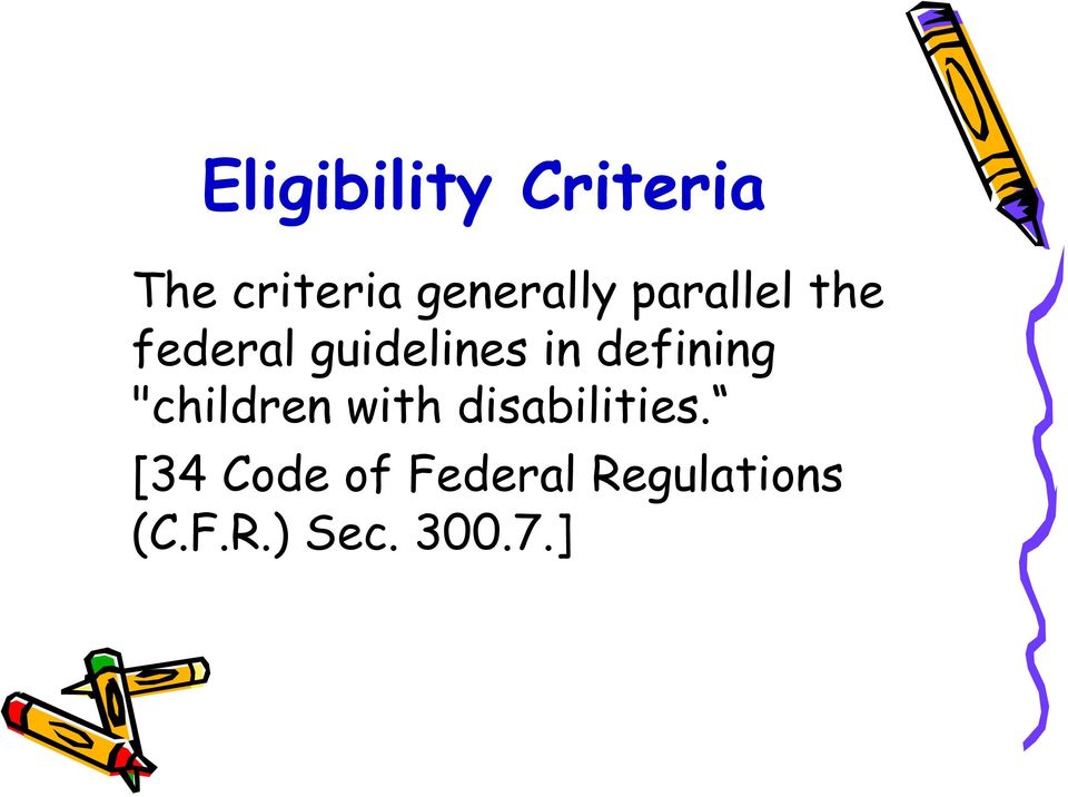 in defining "children with disabilities.