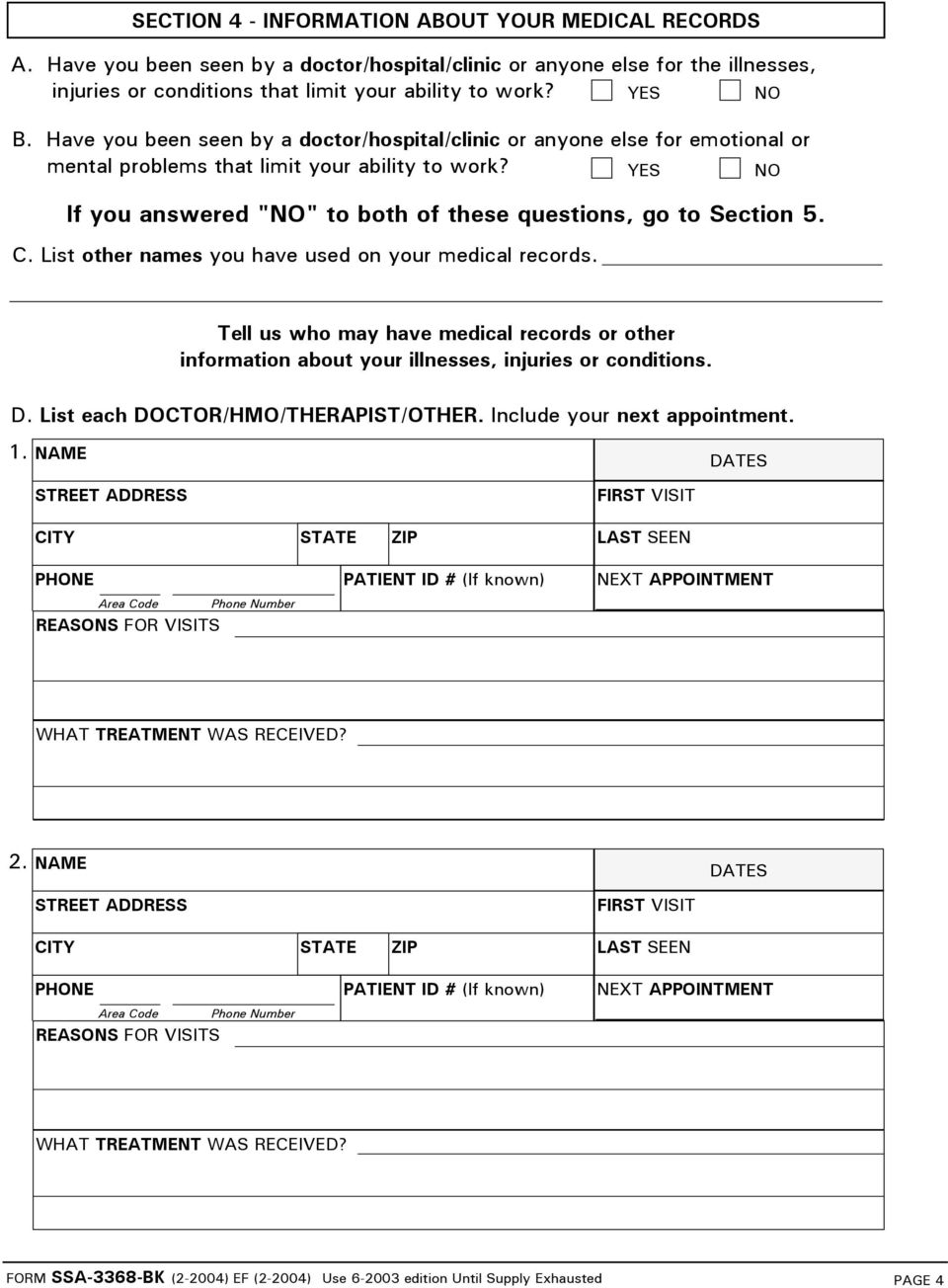 Ssi Medical Release Form
