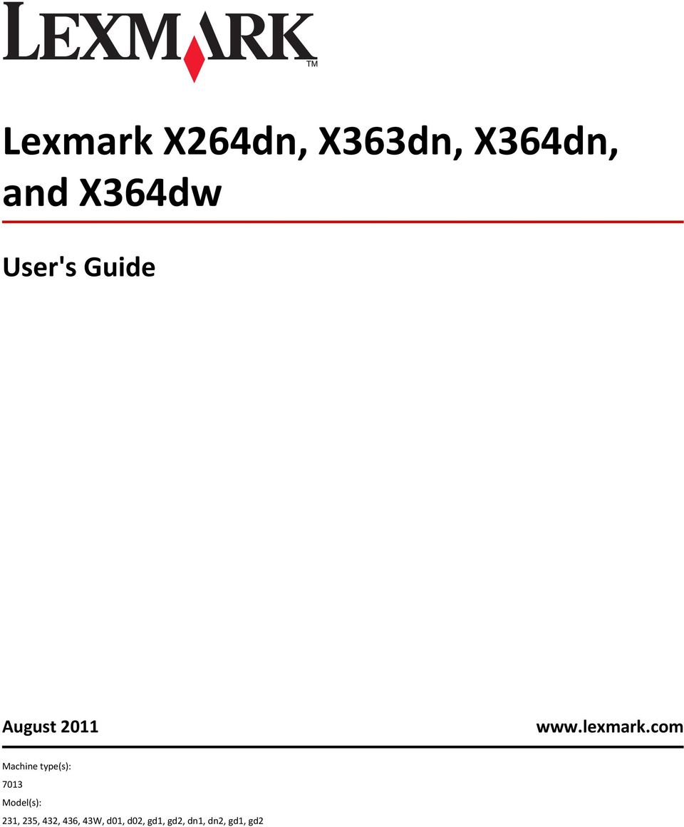 Lexmark X364dn Scanner Driver For Mac