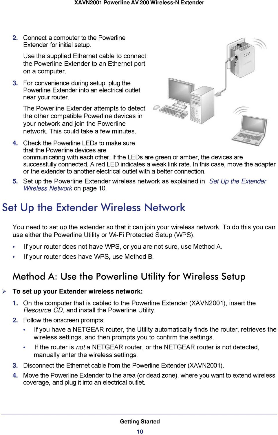The Powerline Extender attempts to detect the other compatible Powerline devices in your network and join the Powerline network. This could take a few minutes. 4.