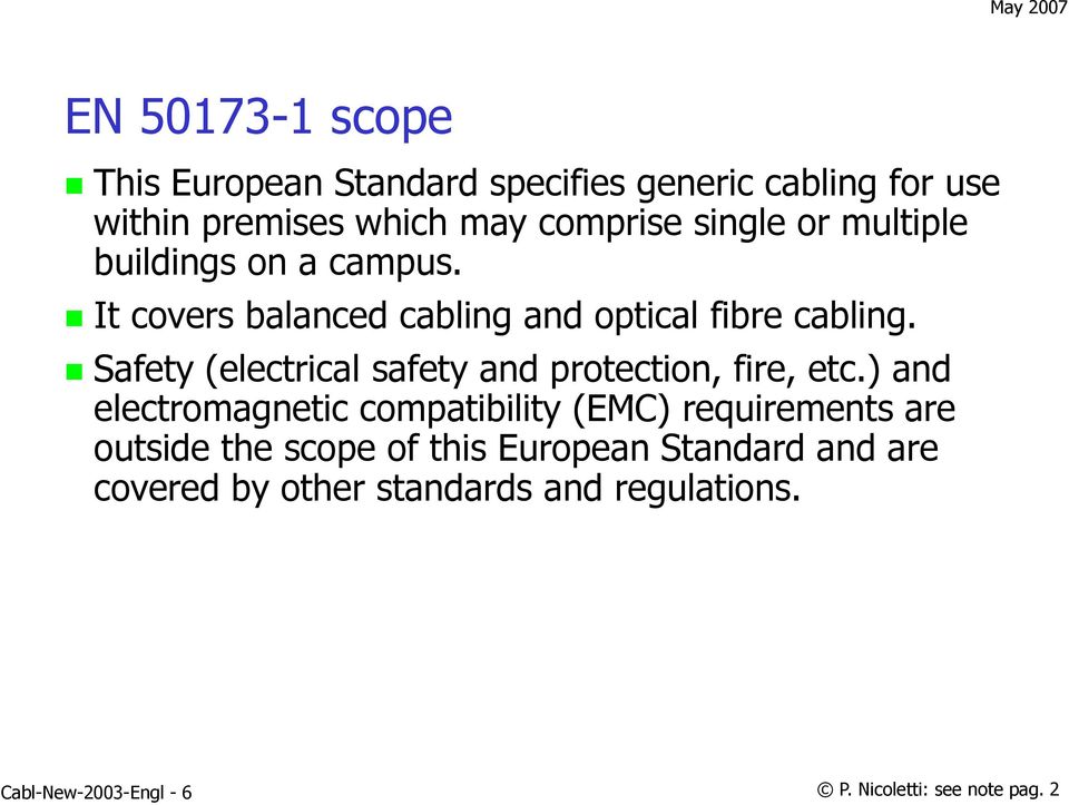 Safety (electrical safety and protection, fire, etc.