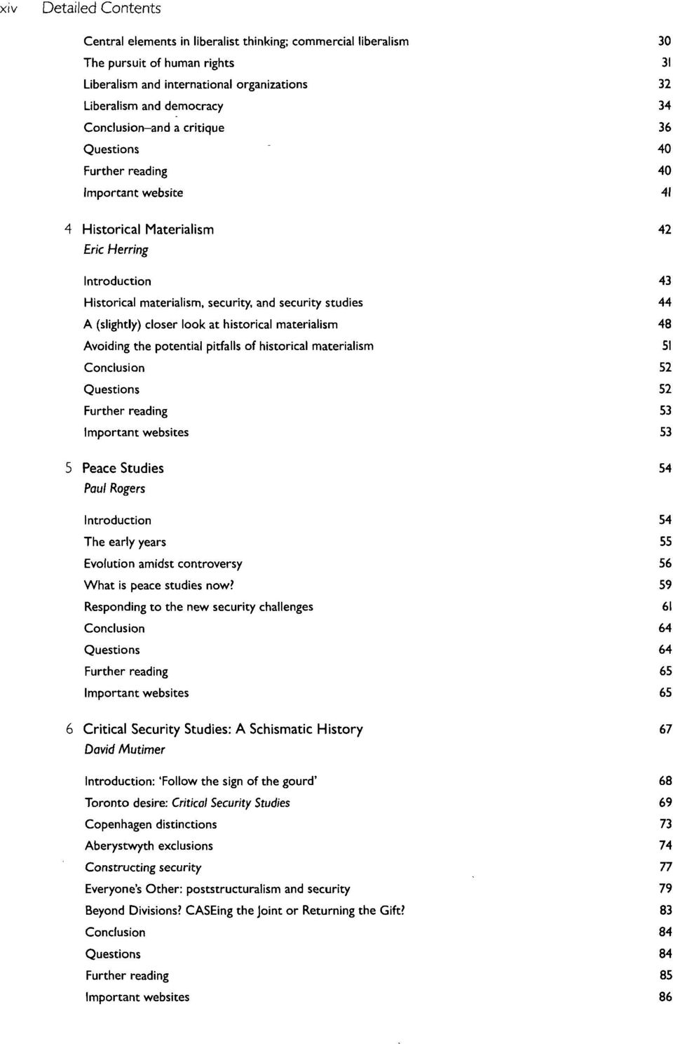 (slightly) closer look at historical materialism 48 Avoiding the potential pitfalls of historical materialism SI Conclusion 52 Questions 52 Further reading 53 Important websites S3 5 Peace Studies 54