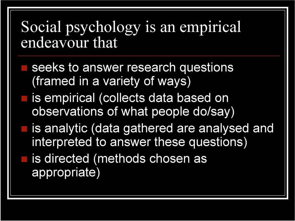 social psychology research questions