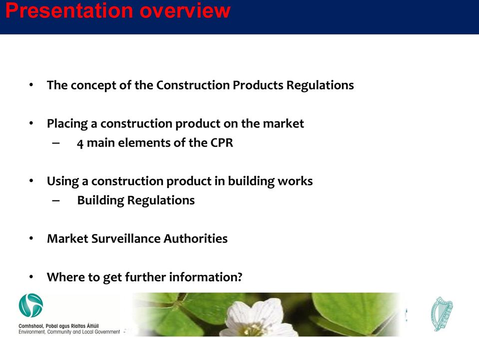 elements of the CPR Using a construction product in building works