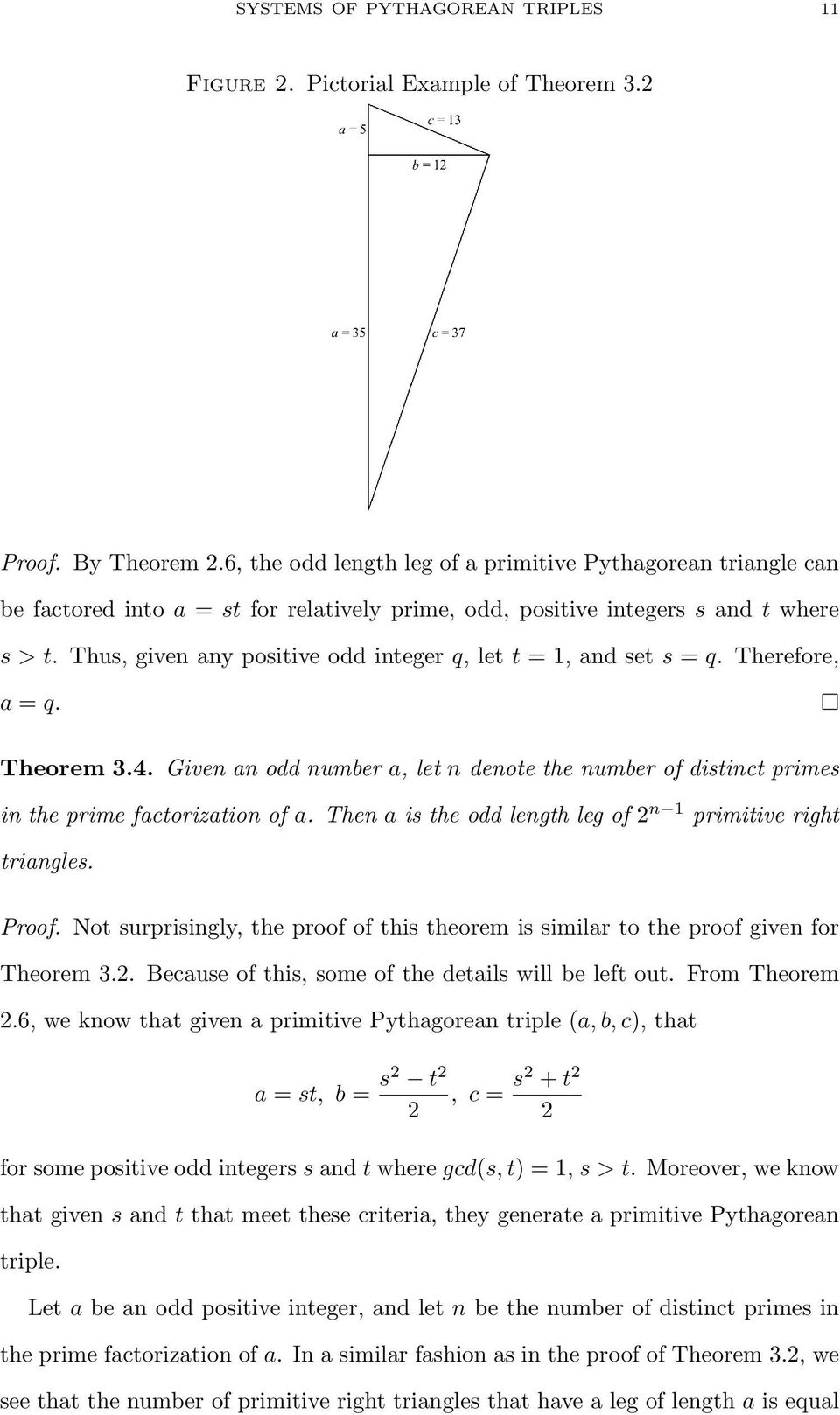 Thus, given any positive odd integer q, let t = 1, and set s = q. Therefore, a = q. Theorem 3.4. Given an odd number a, let n denote the number of distinct primes in the prime factorization of a.