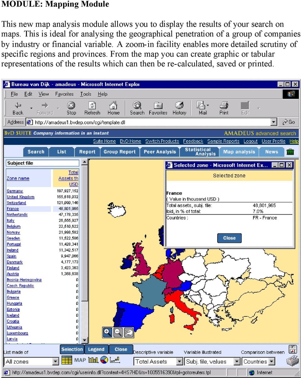 variable. A zoom-in facility enables more detailed scrutiny of specific regions and provinces.