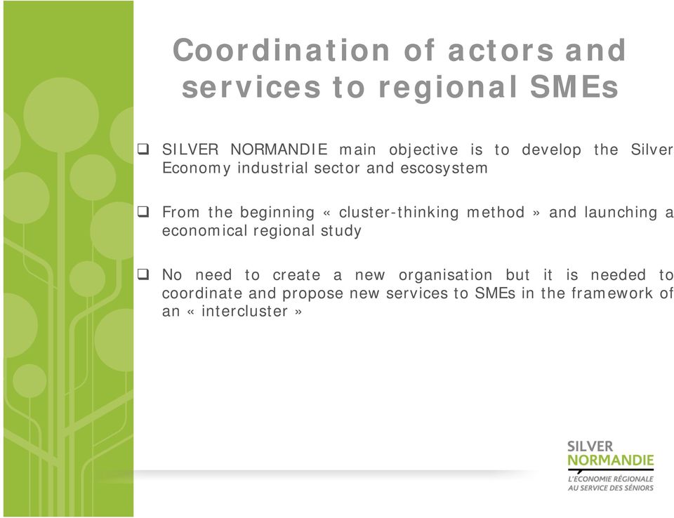 «cluster-thinking method» and launching a economical regional study No need to create a new