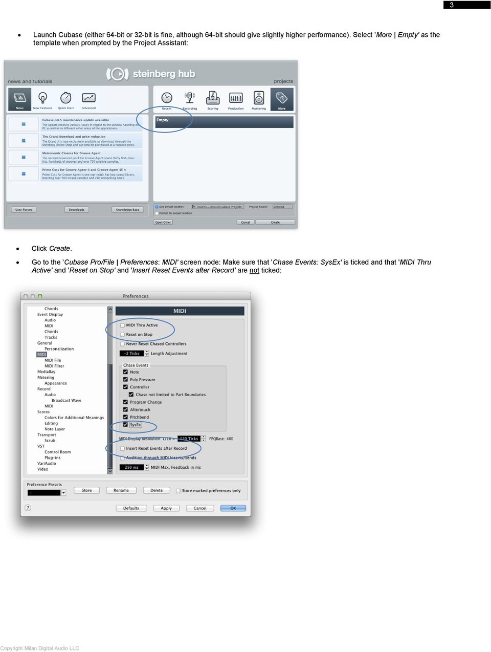 Select 'More Empty' as the template when prompted by the Project Assistant: Click Create.
