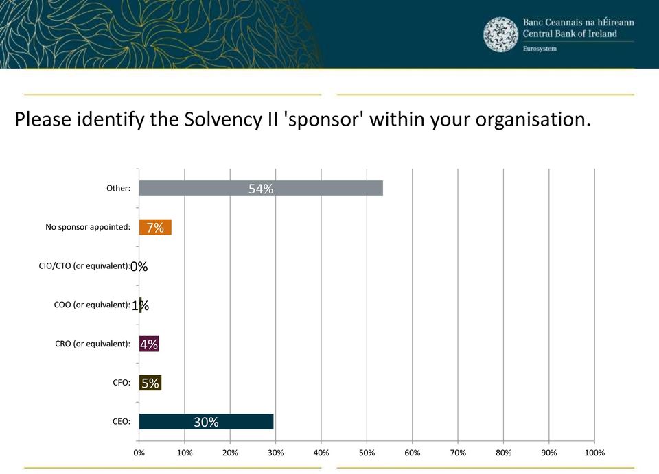 Other: 54% No sponsor appointed: 7% CIO/CTO (or