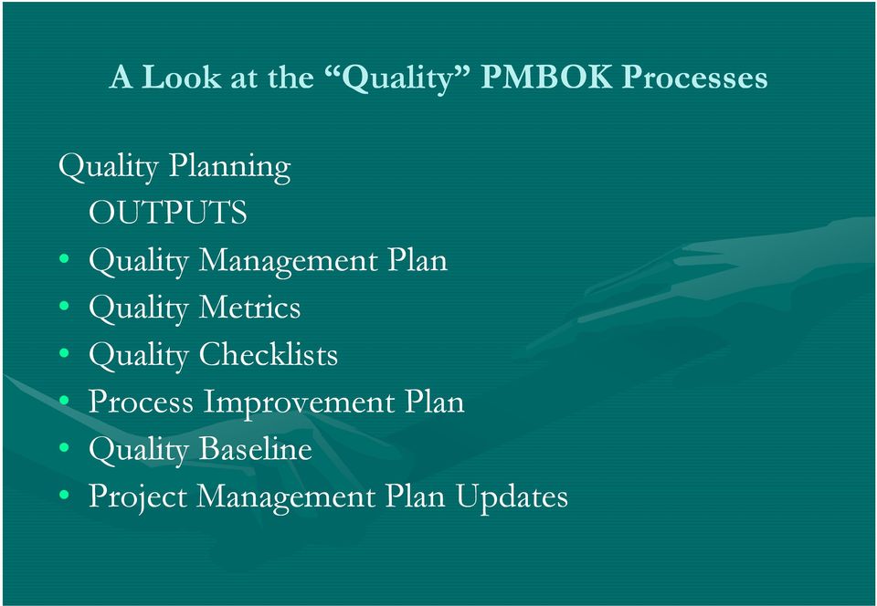 Metrics Quality Checklists Process Improvement