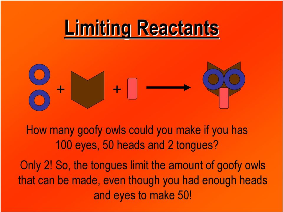 So, the tongues limit the amount of goofy owls that can