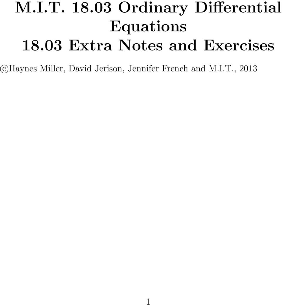 8.03 Extra Notes and Exercises c