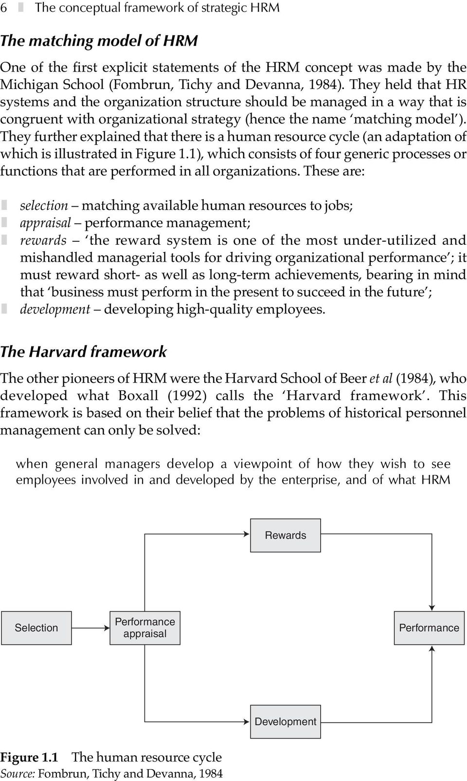 harvard framework for human resource management