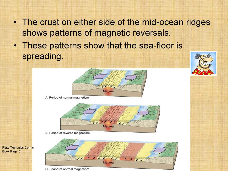 These patterns show that the sea-floor is