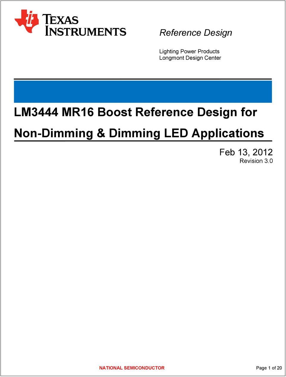 for Non-Dimming & Dimming LED Applications Feb 13,