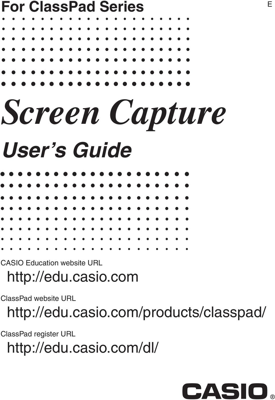 com ClassPad website URL http://edu.casio.